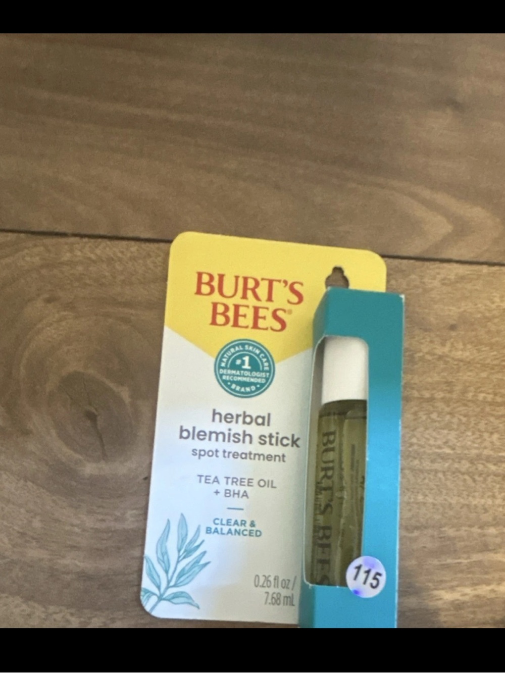 Burt's Bees Herbal Blemish Stick - Yellow & Teal Packaging